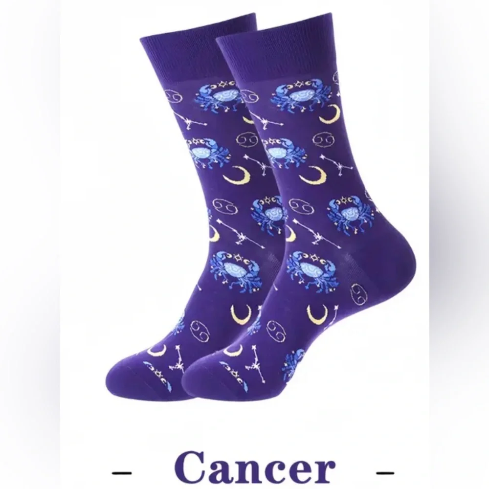 New Zodiac Crew Socks- Your Choice Astrology Sign